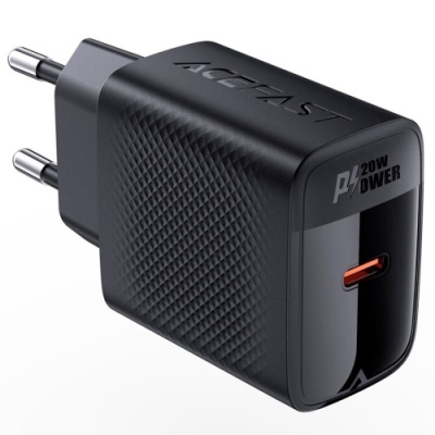 мережевий зарядний пристрій acefast a82 pd20w (1type-c) (чорний) 