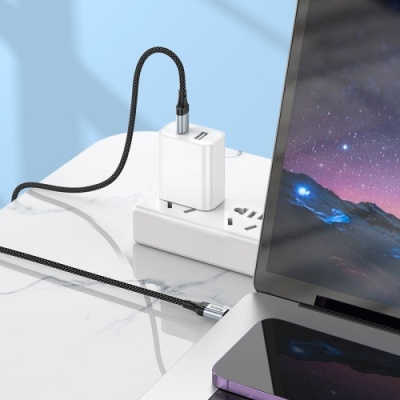 кабель hoco x102 type-c - type-c 60w/1m (чорний) 