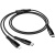 кабель hoco x123 2in1 type-c - lightning + type-c 1м (чорний) 