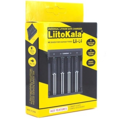 зарядний пристрій litto kala lii-l4 (4акум 18650/aa/aaa) 