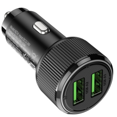 Автомобільний Зарядний Пристрій Hoco NZ14 2USB/36W/QC3.0 (Чорний)