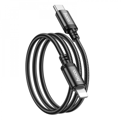 кабель hoco x89 wind (pd) type-c - lightning 20w 3a/1m (чорний) 