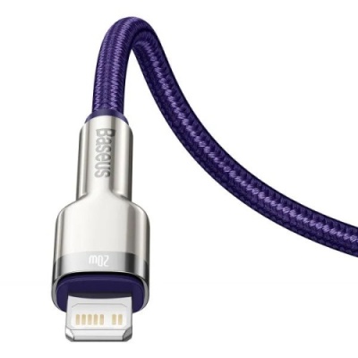 кабель baseus cafule metal (pd) type-c - lightning pd20w/2m (catljk-b05) (purple) 
