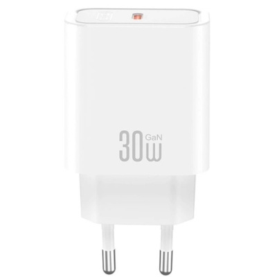 мережевий зарядний пристрій xo ce41 1type-c/30w/pd + (type-c - type-c) (бiлий) 