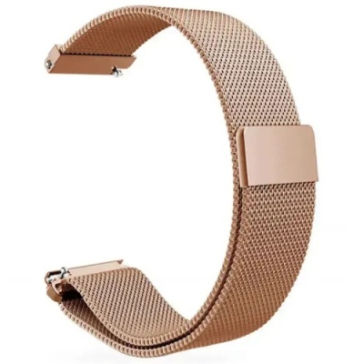 ремінець універсальний milanese loop для samsung/amazfit/xiaomi (20mm) (rose gold) 