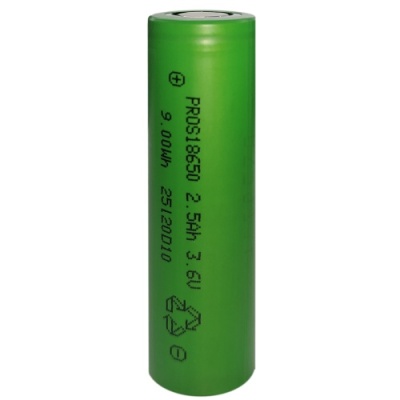 акумулятор літієвий 18650, li-ion, 3.7v, 2500 mah 
