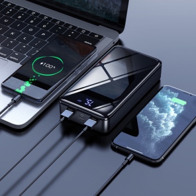 додаткова батарея power bank borofone bj8 extreme 30000 mah (чорний) 