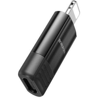 перехідник borofone bv18 lightning male - type-c 2.0 female (чорний) 