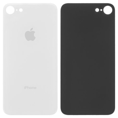 задня кришка для apple iphone 8, біла, не потрібно знімати скло камери, big hole