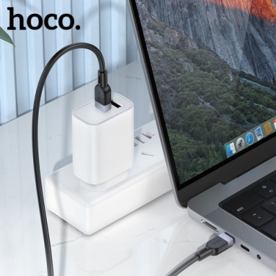 кабель hoco x109 silicone type-c - type-c 60w/1m (чорний) 