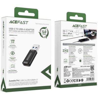 перехідник acefast j2 usb 3.0 - type-c (чорний) 