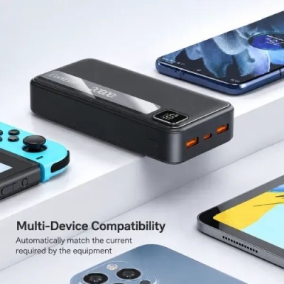 додаткова батарея power bank earldom et-pd57 20000mah 2usb/type-c (чорний) 