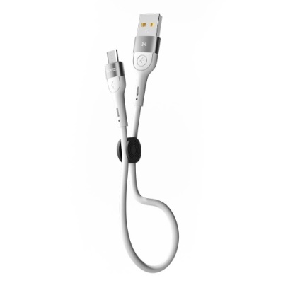 кабель ridea rc-xs51 x-silicone usb - microusb 3a 0.25m (бiлий) 