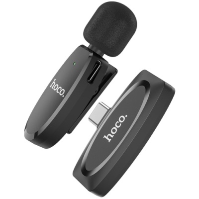 мікрофон петличний бездротовий hoco l15 type-c (чорний) 