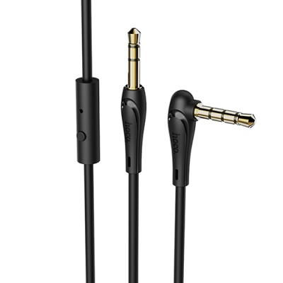 кабель aux hoco upa15 audio + мікрофон 1m (чорний) 