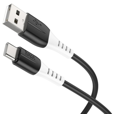 кабель hoco x82 silicone usb - type-c 3a/1m (чорний) 