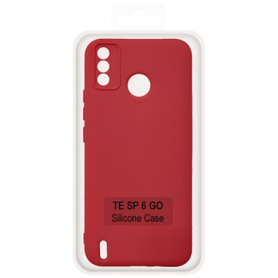 Купить чохол soft silicone case full для tecno spark 6 go (червоний) онлайн