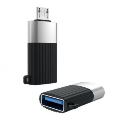 перехідник xo nb149g usb 2.0 - microusb (чорний) 