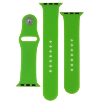 ремінець для apple watch band silicone two-piece 42/44/45/49 mm (40, shiny green) 