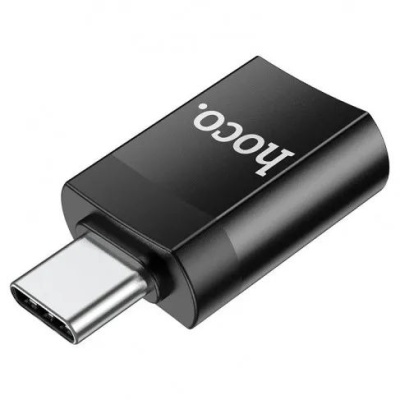 перехідник hoco ua17 type-c male - usb 3.0 female (чорний) 