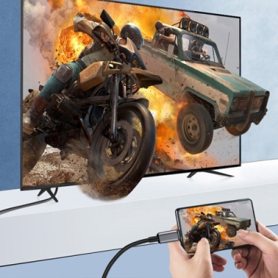 перехідник hoco hb21 type-c to hdmi converter (сірий) 