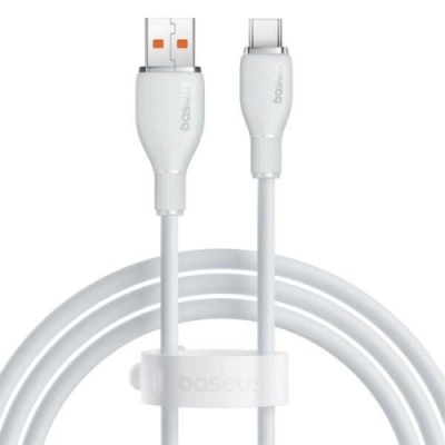 кабель baseus pudding series fast charging cable usb - type-c 100w/1.2m (p10355703221-00) (white) 
