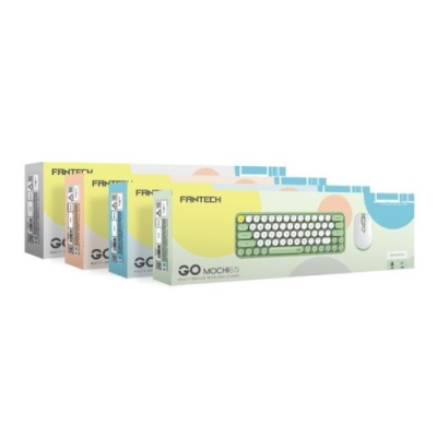 клавіатура безпровідна + миша fantech go wk896 (персиковий) 