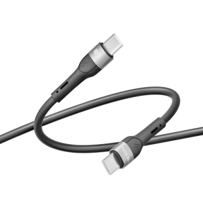 кабель ridea rc-xs51 x-silicone type-c - type-c 60w 1.2m (чорний) 