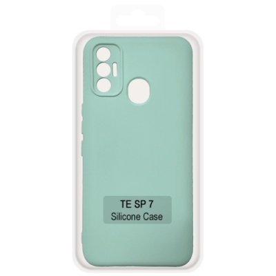 Купить чохол soft silicone case full для tecno spark 7 (бірюзовий) онлайн