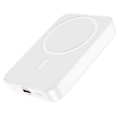додаткова батарея power bank borofone bj25 plus 10000 mah with magsafe 15w + pd20w (білий) 
