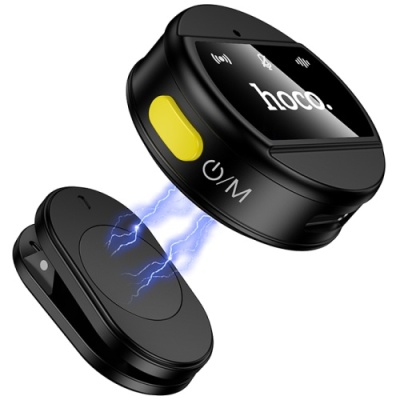 мікрофон петличний бездротовий hoco l21 lightning (чорний) 
