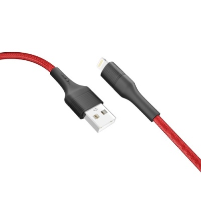кабель ridea rc-m132 fila 12w/1m usb - lightning (червоно-чорний) 