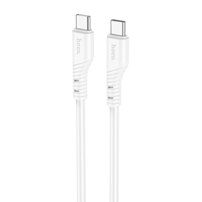 кабель hoco x97 crystal color silicone (pd) type-c - type-c 60w/3.0a/1m (білий) 