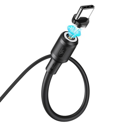 кабель hoco x52 sereno magnetic usb - type-c 3.0a/1m (чорний) 