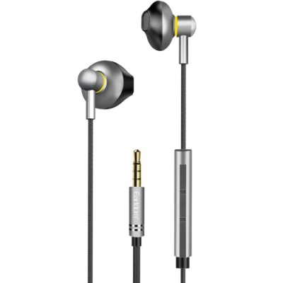 навушники earldom et-e54 universal 3.5mm jack vs mic&control metal grey 