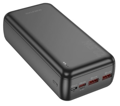додаткова батарея power bank borofone bj38b power pd20w+qc3.0 22.5w 30000 mah (чорний) 