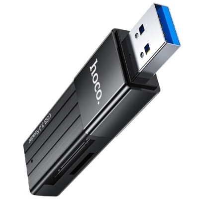 картрідер hoco hb20 mindful 2-in-1 usb3.0 (чорний) 