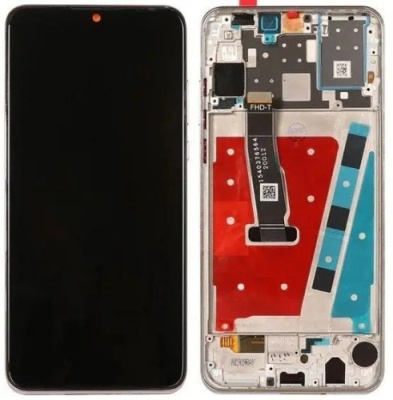 дисплей для huawei nova 4e, p30 lite, чорний, з рамкою (original china)