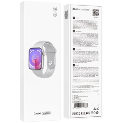 смарт-годинник hoco y23 sports watch(call version) (срібний) 