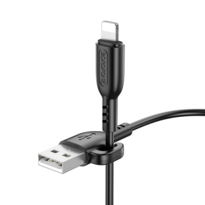 кабель borofone bx91 usb - lightning 2.4a/1m (чорний) 