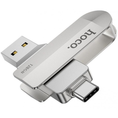 usb флеш-накопичувач hoco ud10 usb3.0 - type-c 128gb (сталевий) 