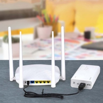 кабель з перетворювачем 5v на 12v 0,5а 5.5 х 2.5 мм dc для роутера 