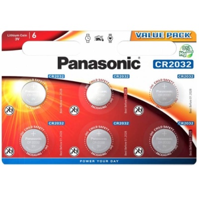батарейка panasonic cr2032 (6шт) 