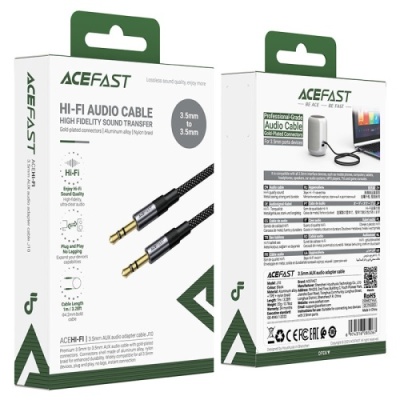 кабель aux acefast j10 (1м) (чорний) 